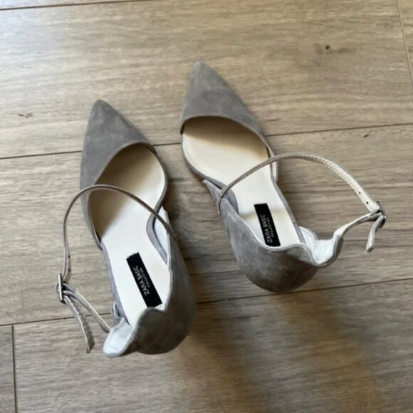 Zara Suede Pointed Stiletto Heels EUR 37 - Picture 2 of 5